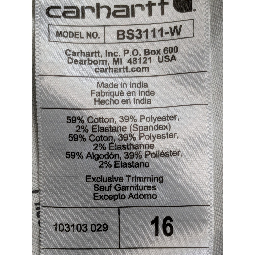 Carhartt Rugged Professional Flex Loose Fit Canvas Work Shorts Gray BS3111 - Picture 4 of 14